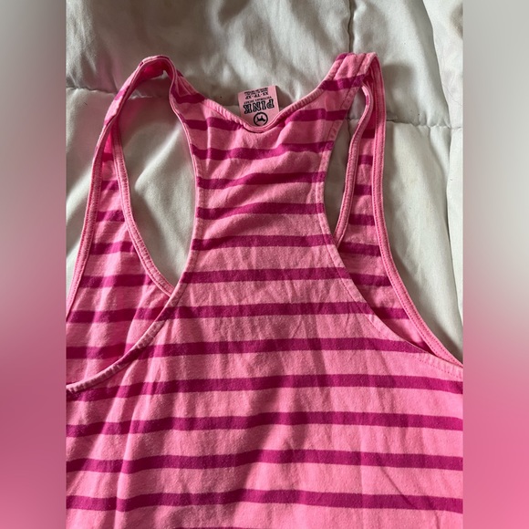 Pink Victoria’s Secret striped tank top and sports bra - Picture 7 of 9